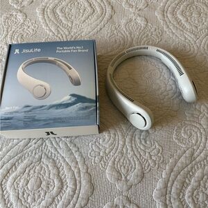 Jisulife White Portable Neck Fan